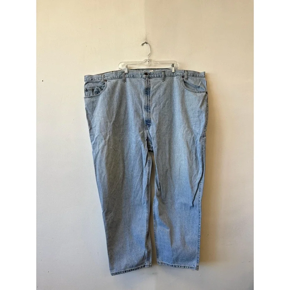 Vintage Levis Loose Jeans Mens Light Wash Blue Straight Big & Tall Fits 56x29 90